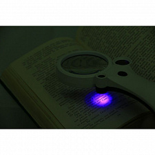 Лупа ручная увеличительная с подсветкой, с УФ светодиодом Орбита OT-INL31